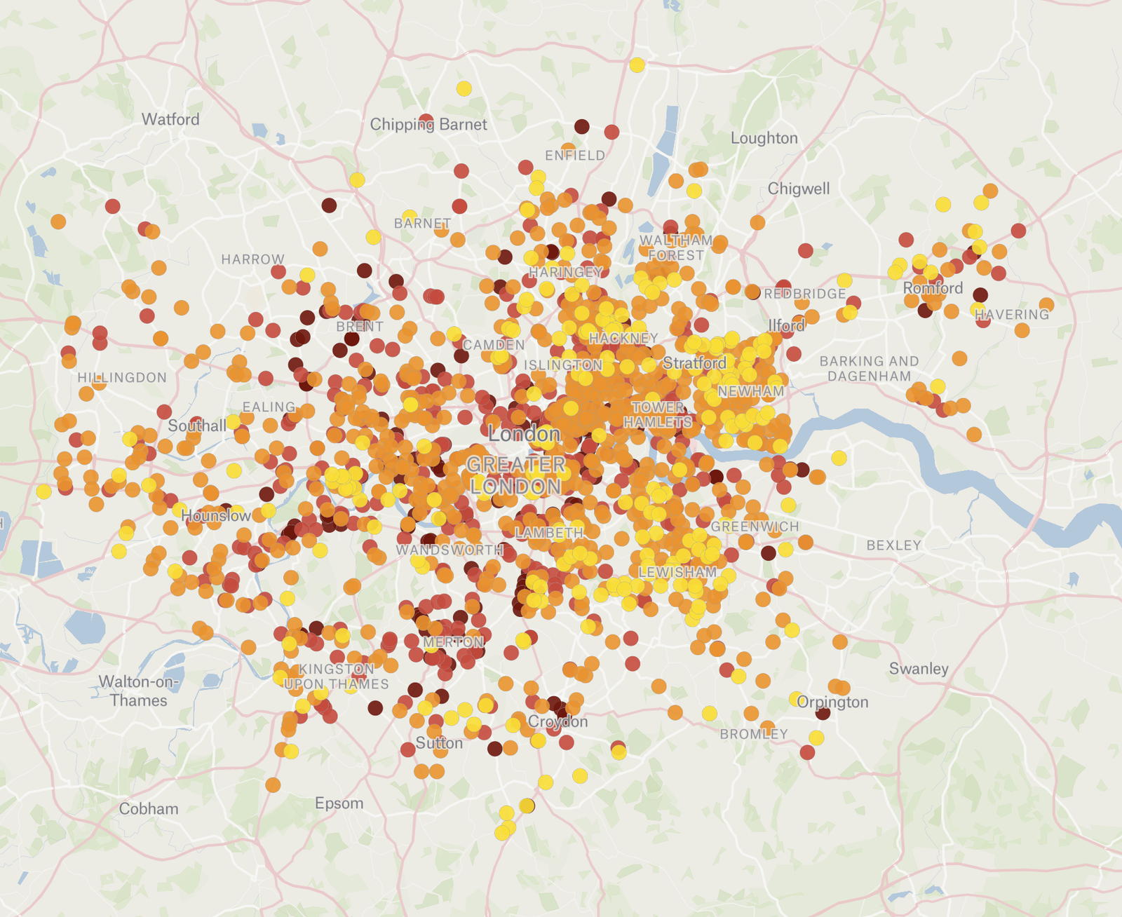 New analysis and map: illegal air pollution recorded across Greater ...