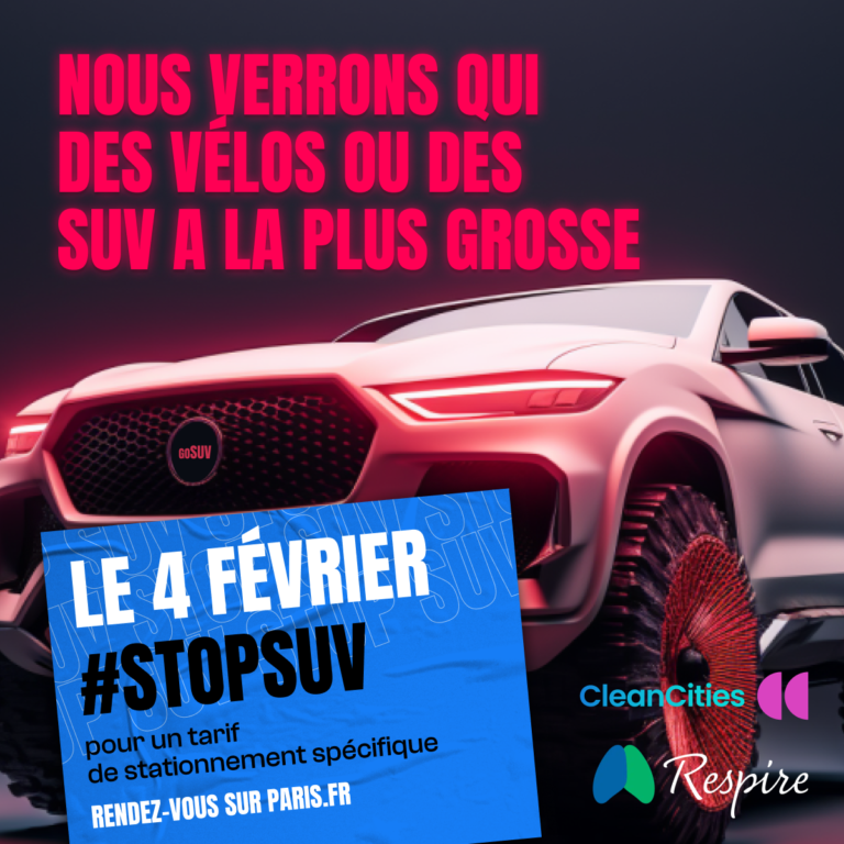 nous verrons qui des velos ou des suv a la grosse